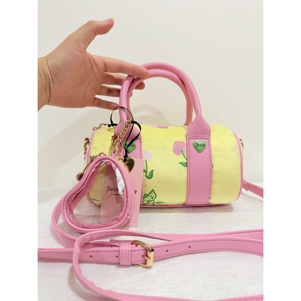 Juicy Couture Retro Juicy Cherry Mini Bag Gelato Barrel Yellow Iris Multi Nwt